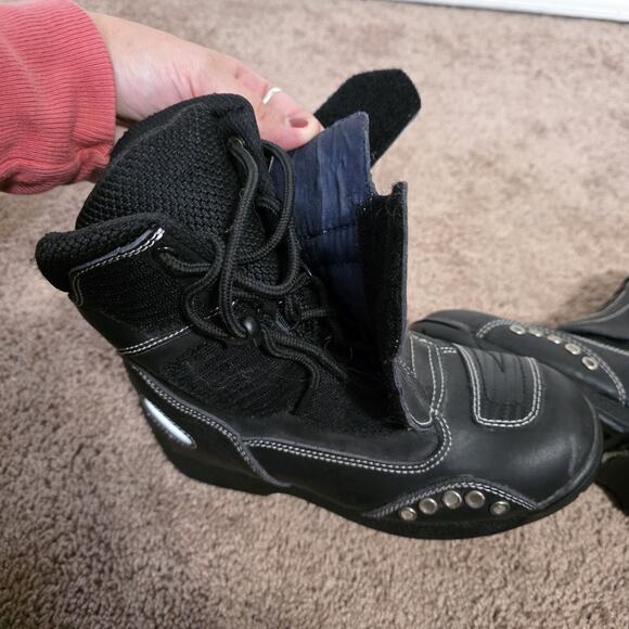 Vega Nitro Short Womens 6 Cruzing Steet Hwy Racing Motorcycle Biker Boots 7.5" - Picture 6 of 10